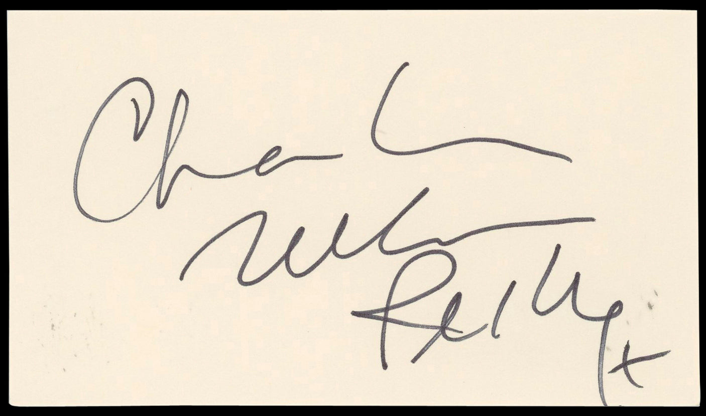 Charles Nelson Reilly Millennium Authentic Signed 3x5 Index Card BAS #BN89422