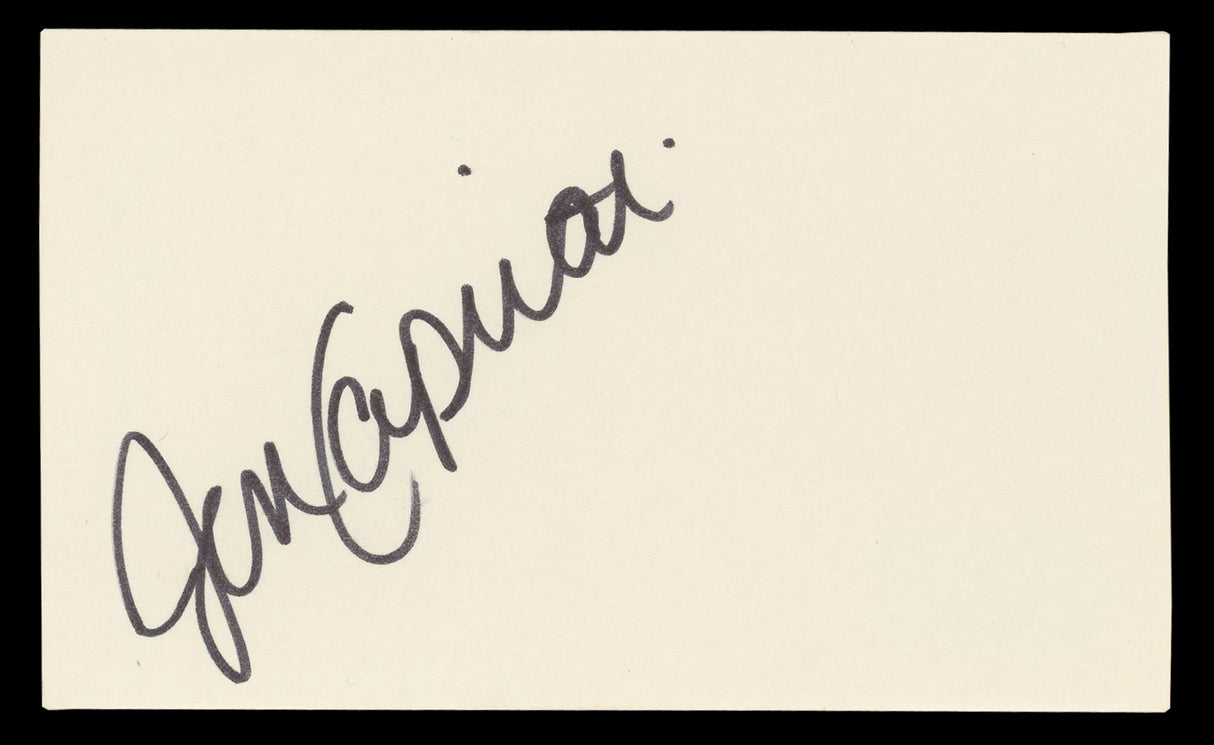 Jennifer Capriati Authentic Signed 3x5 Index Card BAS #BN06360