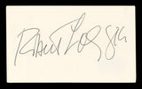 Robert Loggia Big Authentic Signed 3x5 Index Card Autographed BAS #BL96584