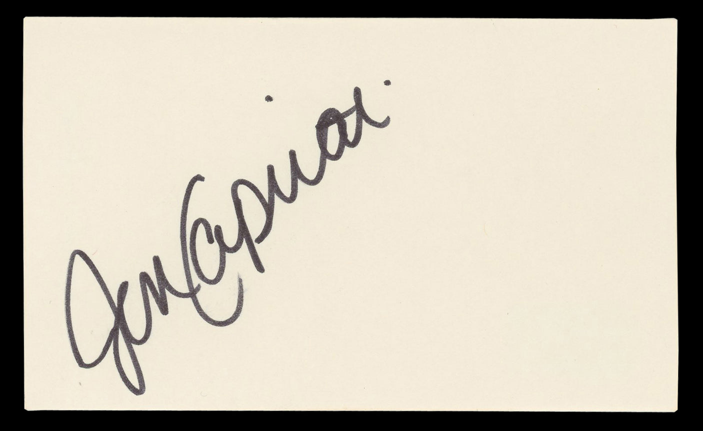 Jennifer Carpenter Dexter Authentic Signed 3x5 Index Card BAS #BN06360