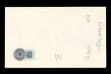 Robert Loggia Big Authentic Signed 3x5 Index Card Autographed BAS #BL96584