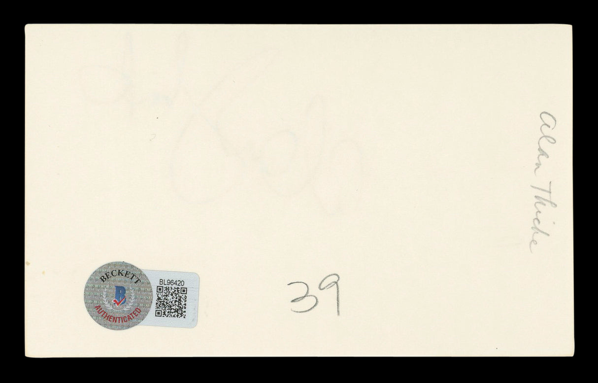 Alan Thicke Growing Pains Authentic Signed 3x5 Index Card BAS #BL96420