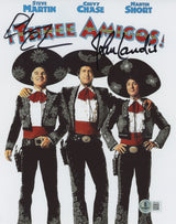 Chevy Chase and John Landis Three Amigos! Signed 8x10 Photo BAS #BN73245
