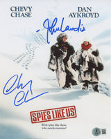 Chevy Chase and John Landis Spies Like Us Signed 8x10 Photo BAS #2W43579