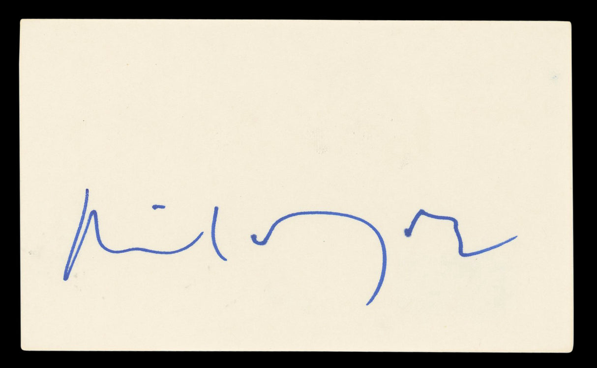 Michael York Logan's Run Authentic Signed 3x5 Index Card BAS #BL98495