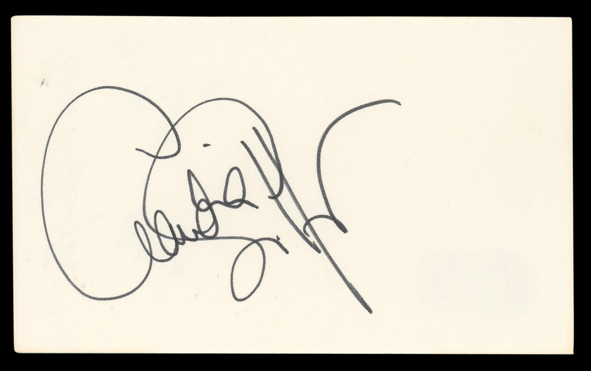 Claudia Schiffer Love Actually Authentic Signed 3x5 Index Card BAS #BL98494