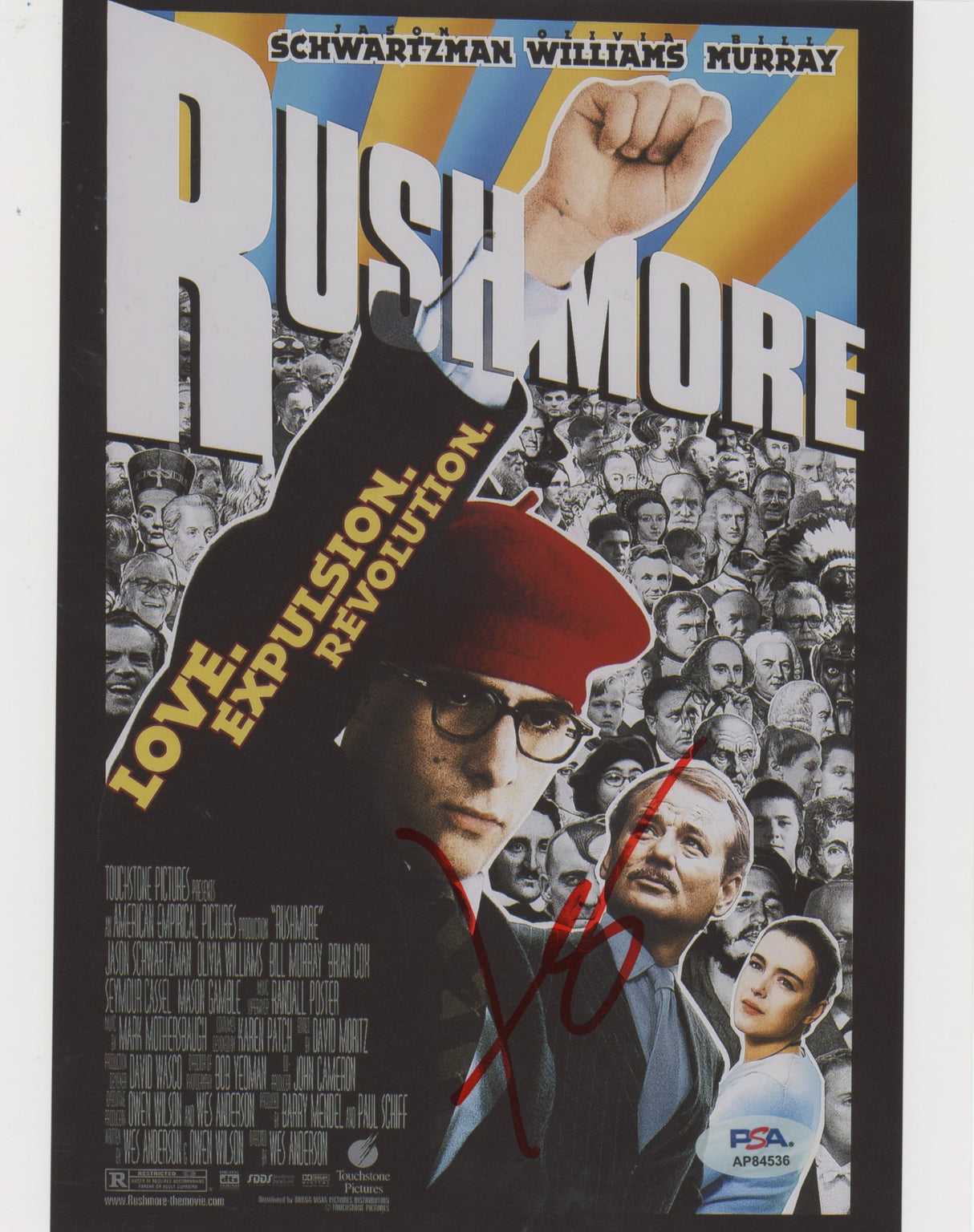 Jason Schwartzman Rushmore Authentic Signed 8x10 Vertical Photo PSA/DNA #AP84536