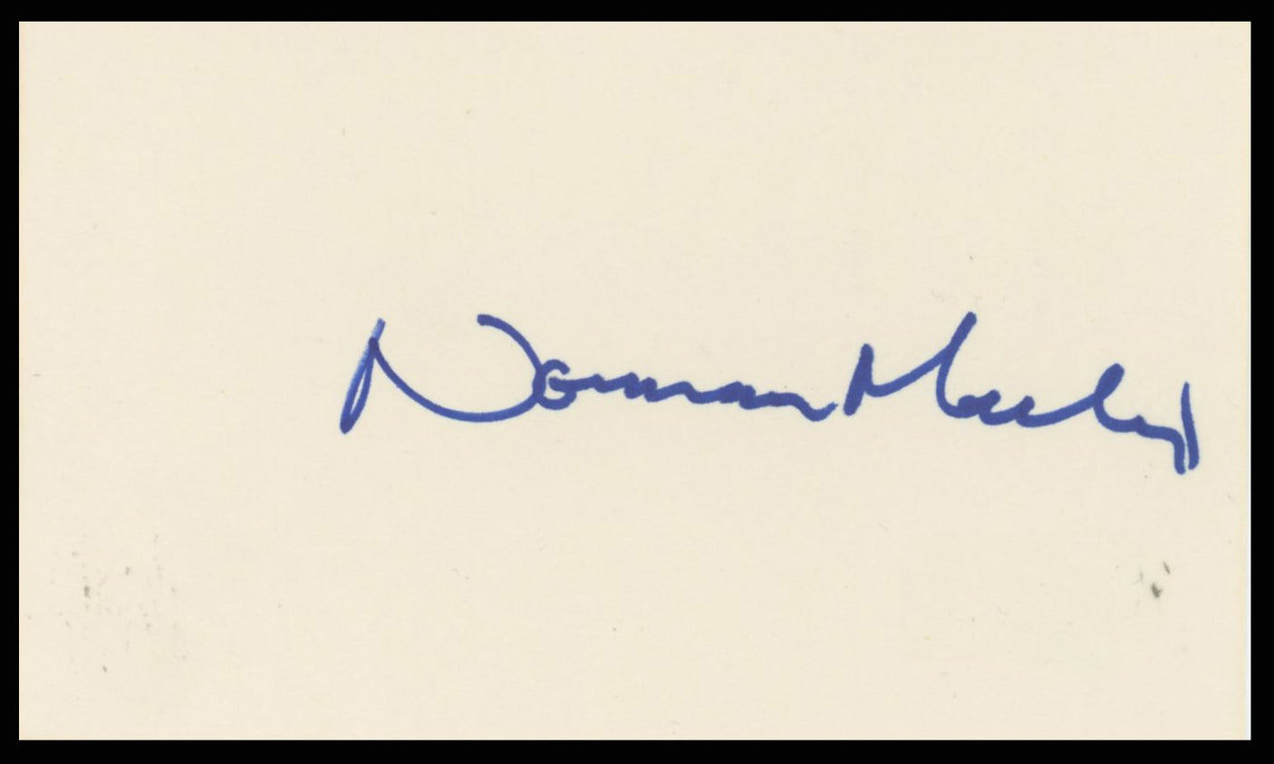 Norman Mailer Authentic Signed 3x5 Index Card Autographed BAS #BR26808
