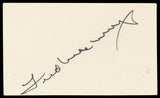 Fred MacMurray Double Indemnity Authentic Signed 3x5 Index Card BAS #BN89448
