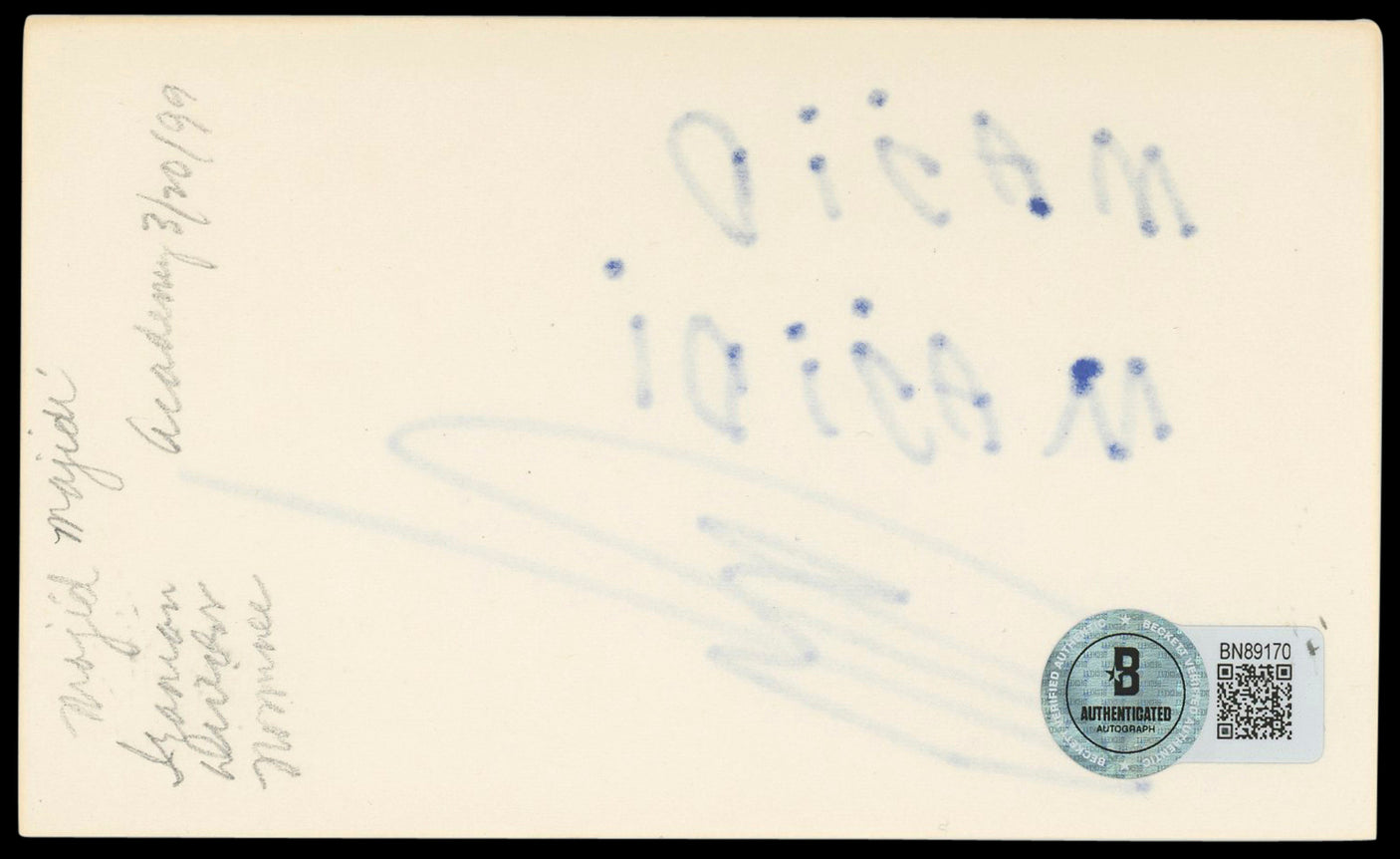 Majid Majidi Children of Heaven Authentic Signed 3x5 Index Card BAS #BN89170