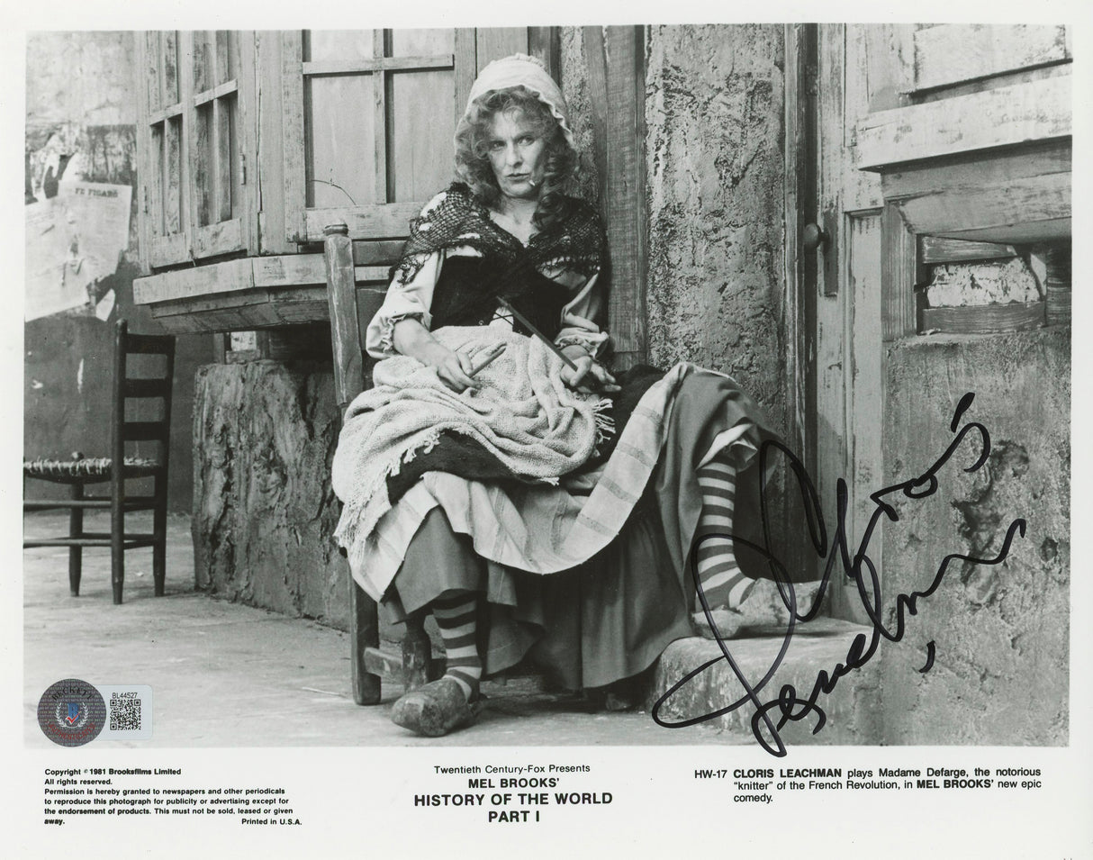 Cloris Leachman History of the World: Part I Signed 8x10 Photo BAS #BL44527