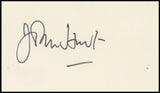 John Hurt Alien Authentic Signed 3x5 Index Card Autographed BAS #BR26815