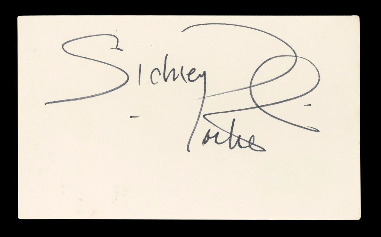 Sidney Poitier In The Heat of the Night Signed 3x5 Index Card BAS #BL96438