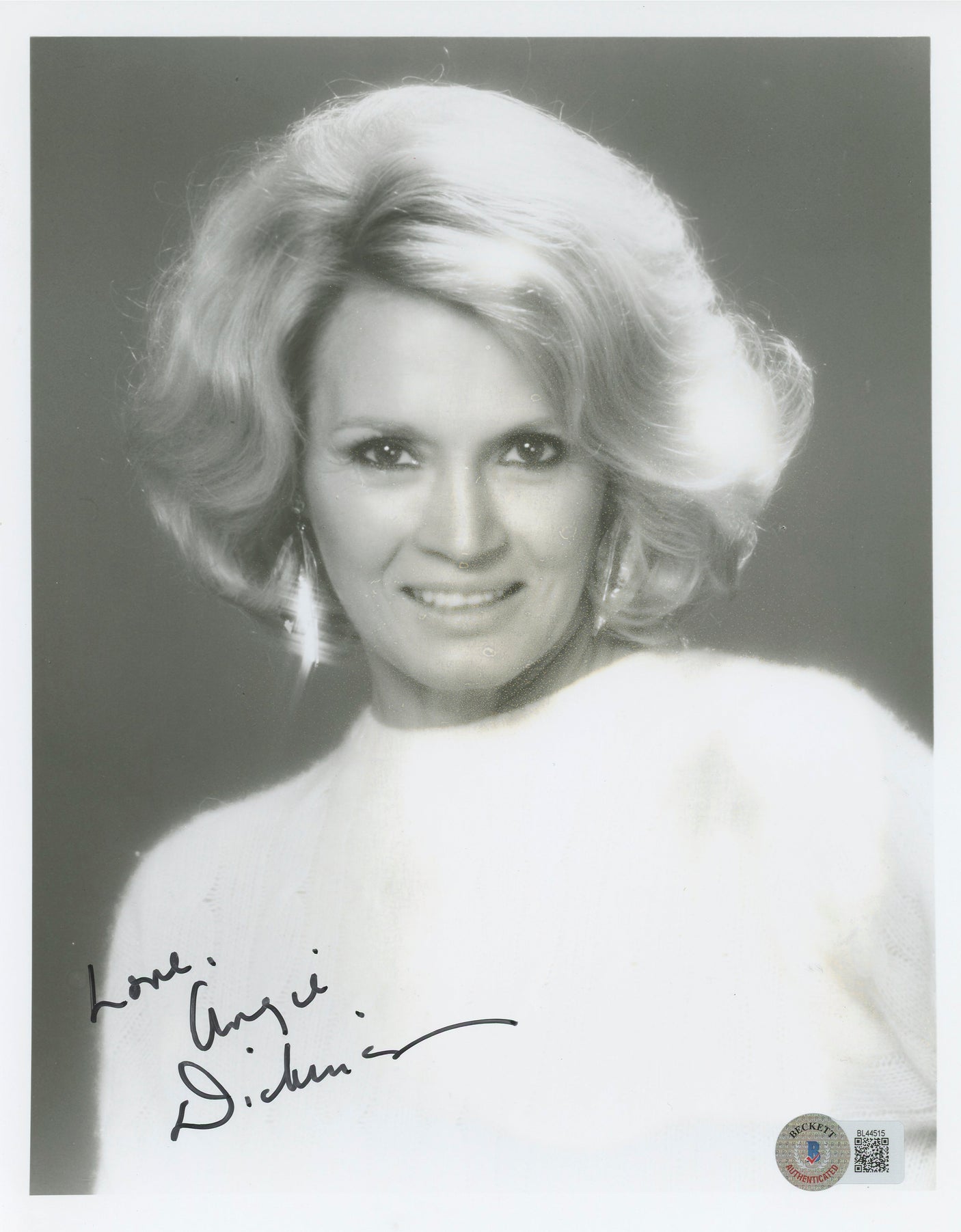 Angie Dickinson Rio Bravo "Love" Authentic Signed 8x10 Photo BAS #BL44515