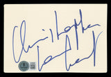Christopher Lambert Highlander Authentic Signed 3x5 Index Card BAS #BT03669