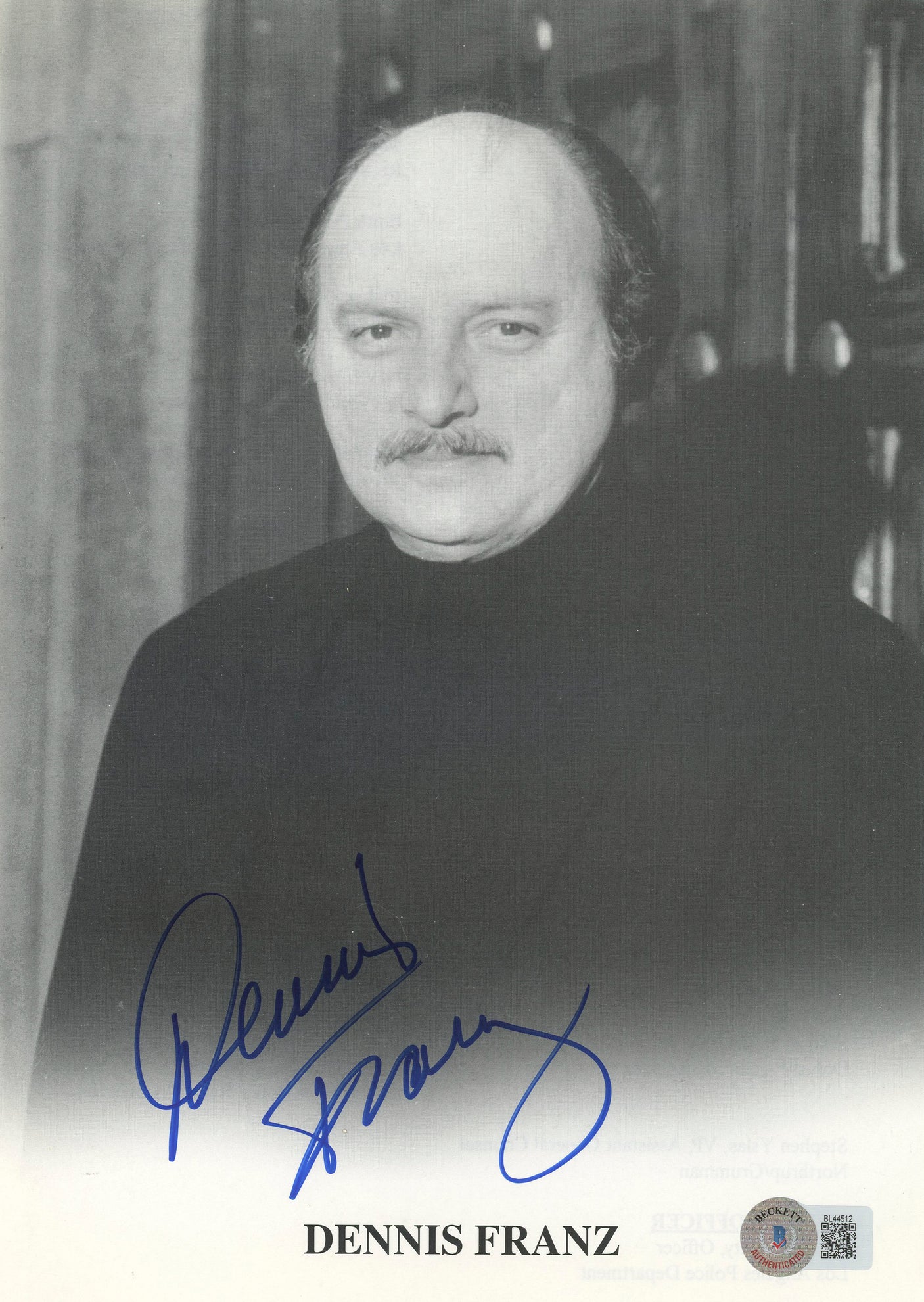 Dennis Franz NYPD Blue Authentic Signed 7.5x10.5 Magazine Page BAS #BL44512