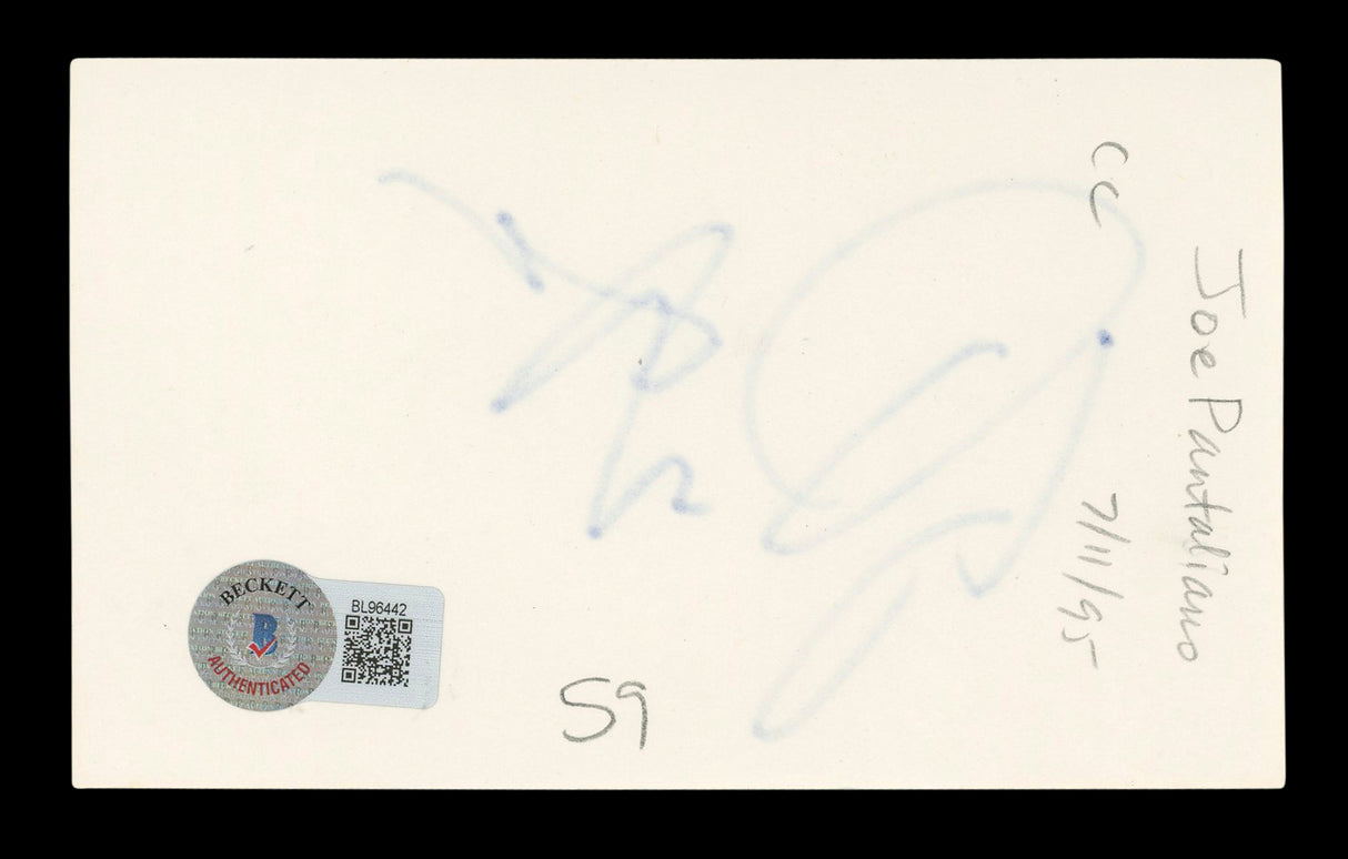 Joe Pantoliano The Sopranos Authentic Signed 3x5 Index Card BAS #BL96442