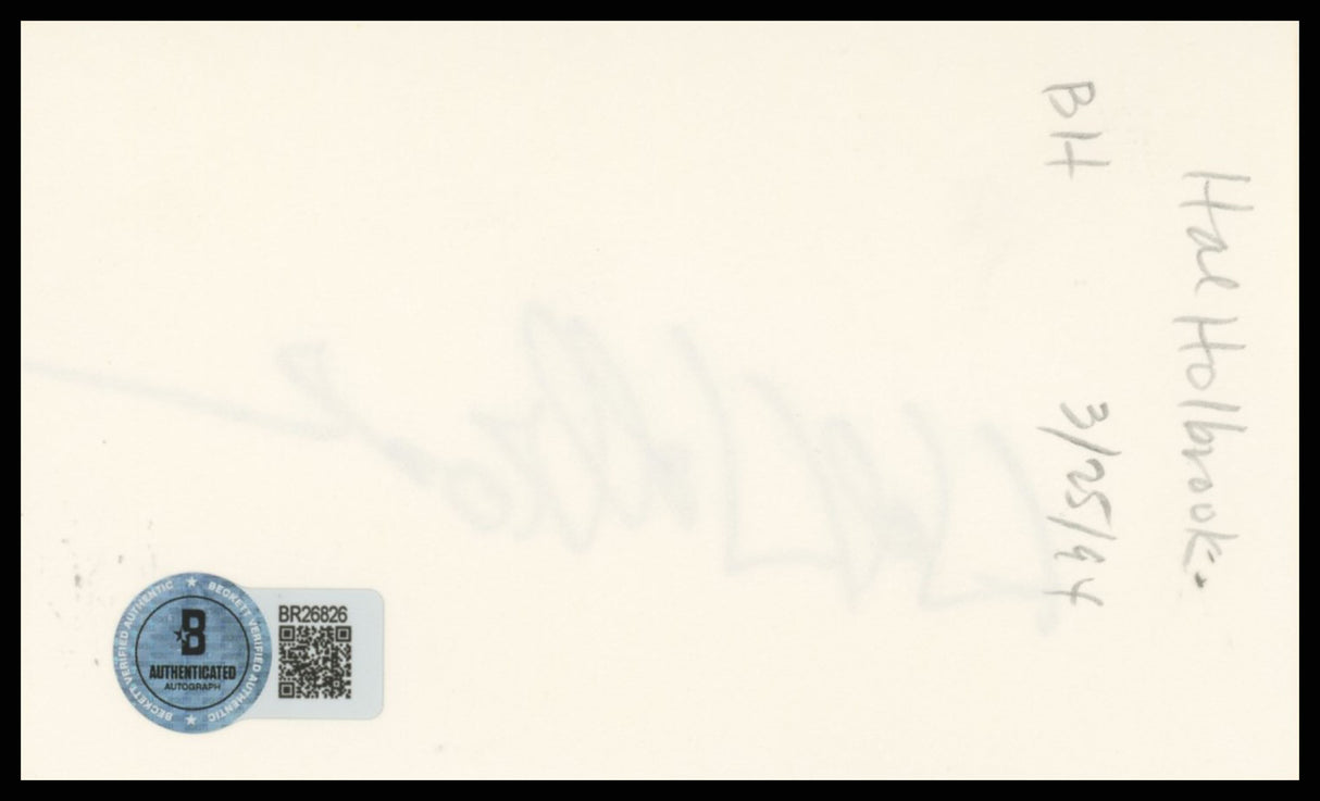 Hal Holbrook Into the Wild Authentic Signed 3x5 Index Card BAS #BR26826