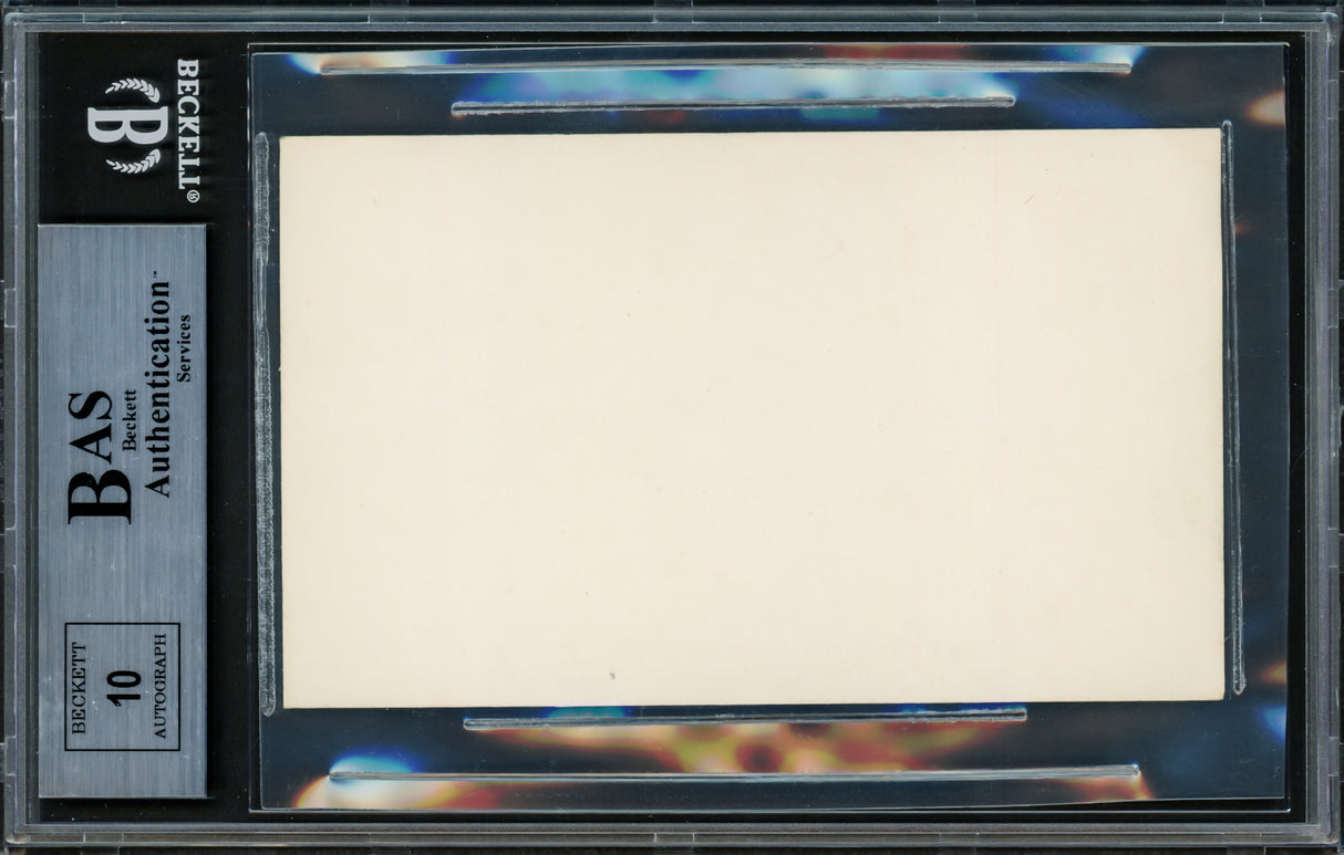 Babe Ruth Autographed 3x5 Index Card New York Yankees Auto Grade Gem Mint 10 Pristine Beckett BAS #13264811