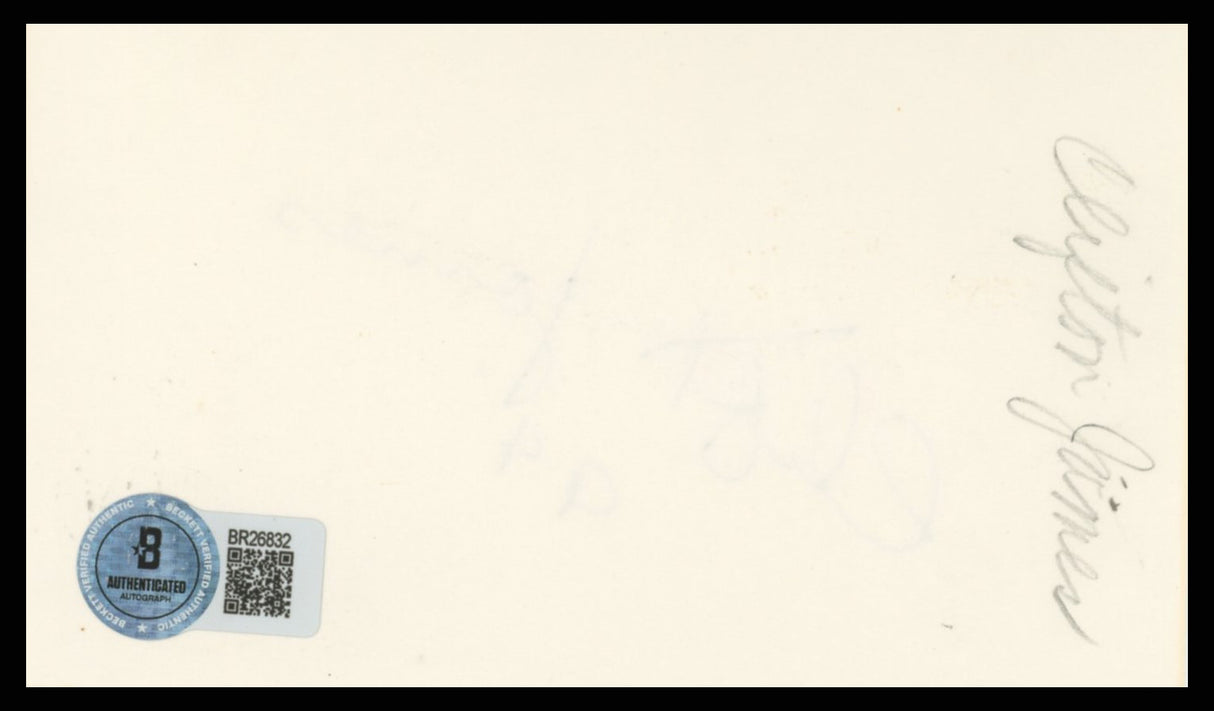 Clifton James Live and Let Die Authentic Signed 3x5 Index Card BAS #BR26832