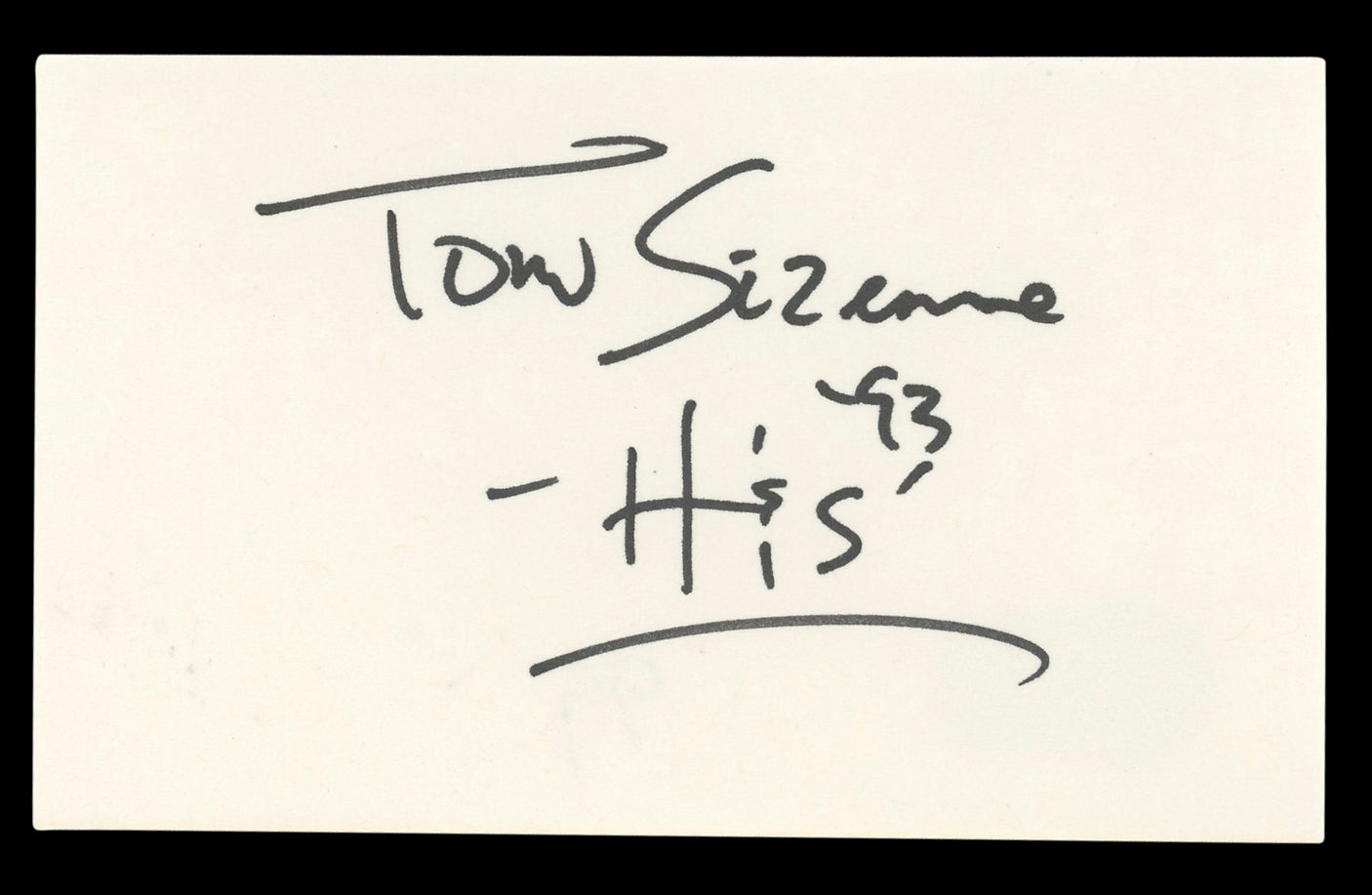 Tom Sizemore Saving Private Ryan Authentic Signed 3x5 Index Card BAS #BL98468