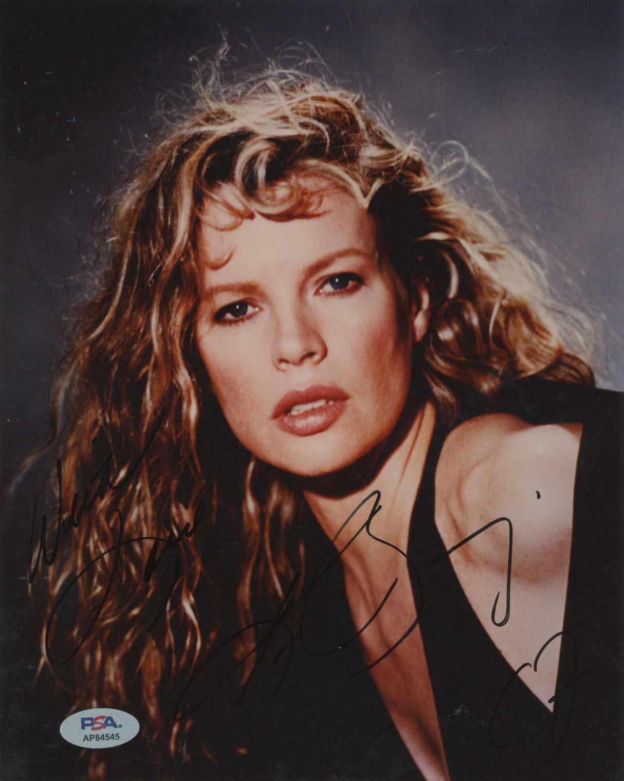 Kim Bassinger Never Again "With Love" Authentic Signed 8x10 Photo PSA #AP84545