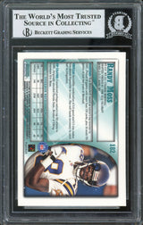 Vikings Randy Moss Signed 1998 Bowman Chrome #182 Rookie Card BAS Slabbed