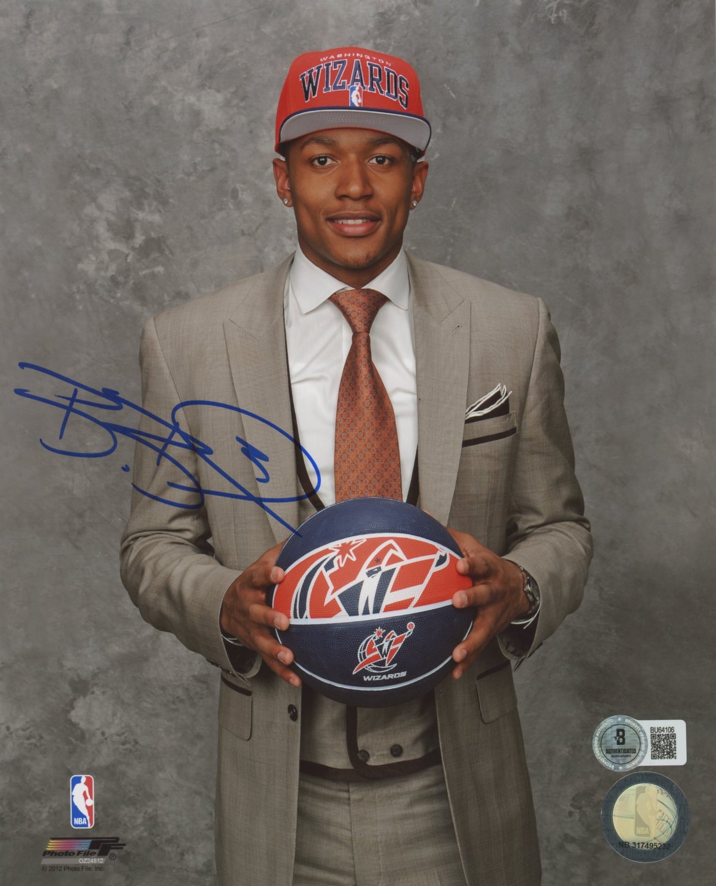 Wizards Bradley Beal Authentic Signed 8x10 Vertical Photo BAS #BU64106