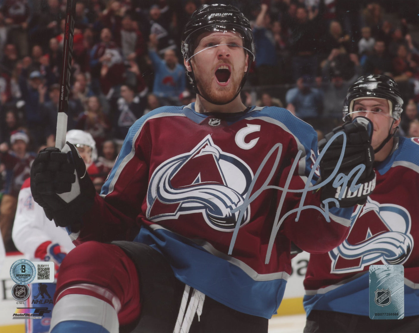 Avalanche Gabriel Landeskog Authentic Signed 8x10 Horizontal Photo BAS #BU64111