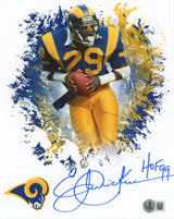 Rams Eric Dickerson HOF 99 Authentic Signed 8x10 Vertical Photo BAS #BU64135
