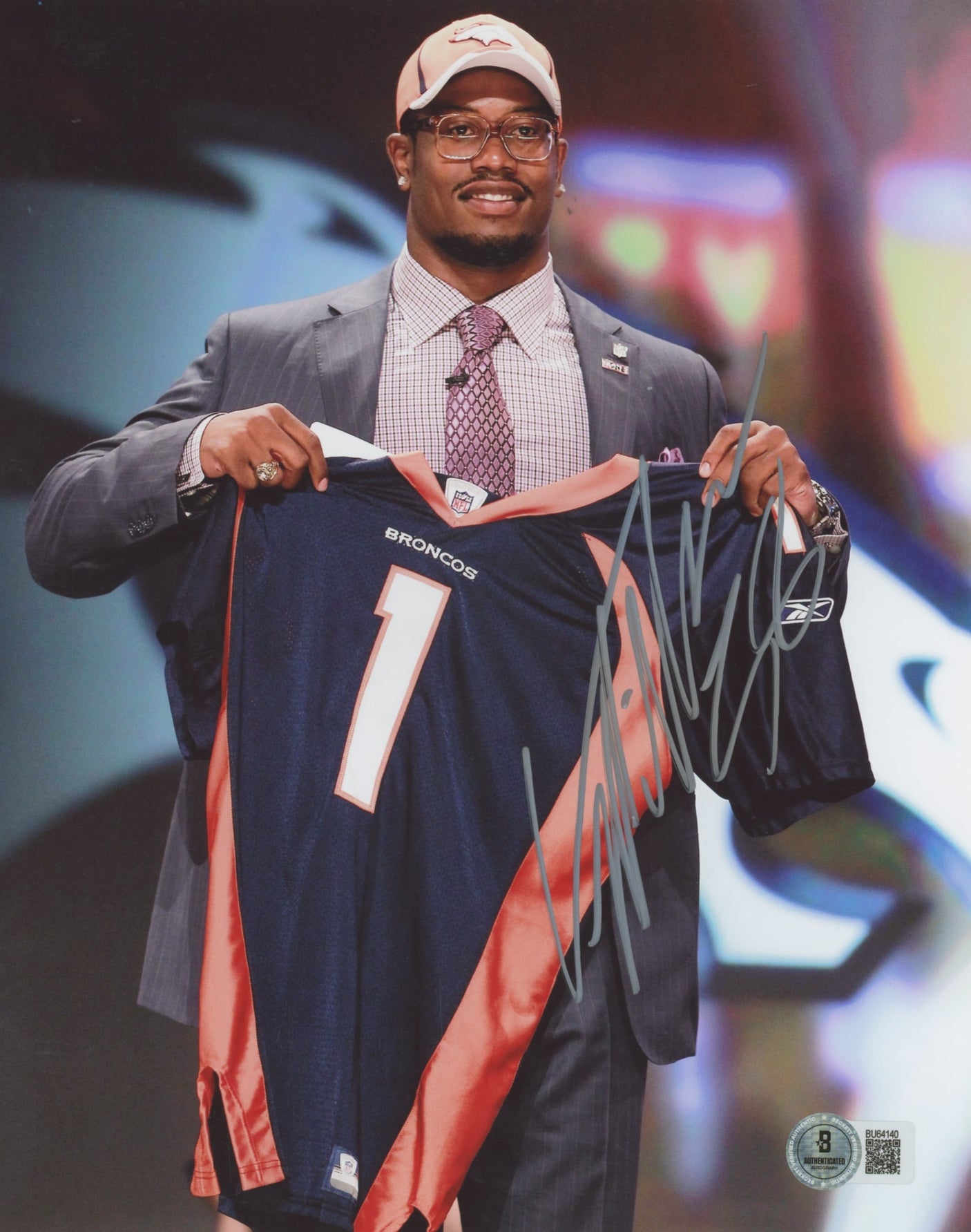 Broncos Von Miller Authentic Signed 8x10 Vertical Photo Autographed BAS #BU64140