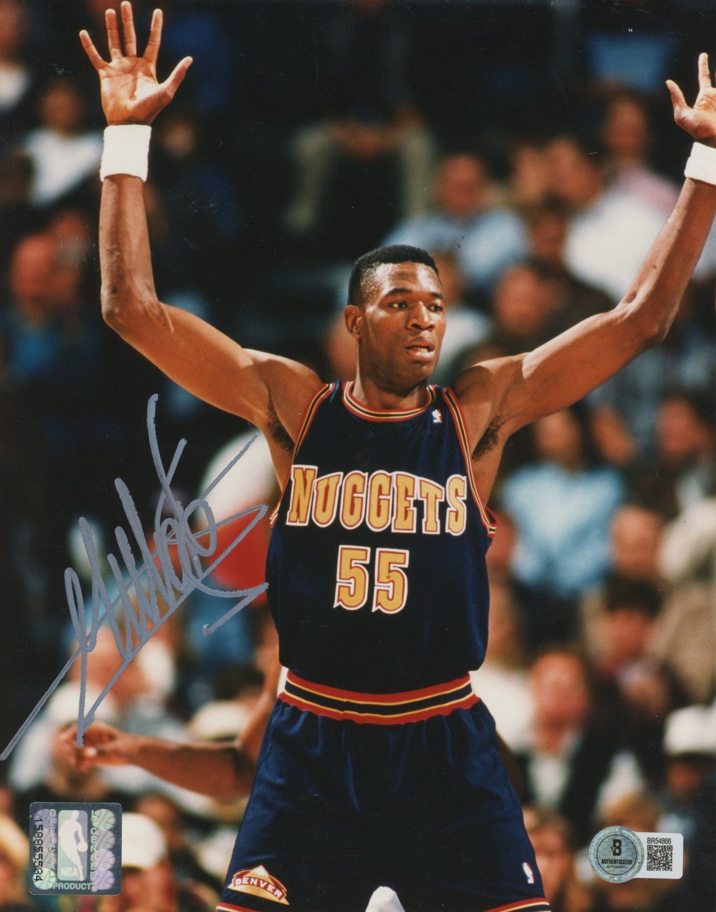 Nuggets Dikembe Mutombo Authentic Signed 8x10 Photo Autographed BAS #BR54866
