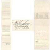 Fred Merkle Autographed Chicago Cubs 1918 Players Contract Beckett BAS #AC94217