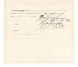Fred Merkle Autographed Chicago Cubs 1918 Players Contract Beckett BAS #AC94217