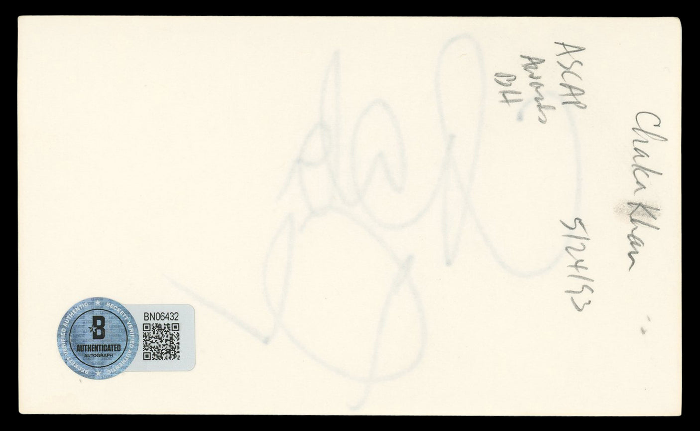 Chaka Khan The Blues Brothers Authentic Signed 3x5 Index Card BAS #BN06432