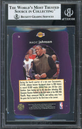 Lakers Magic Johnson Authentic Signed 1996 SPX #24 Card Autographed BAS Slabbed