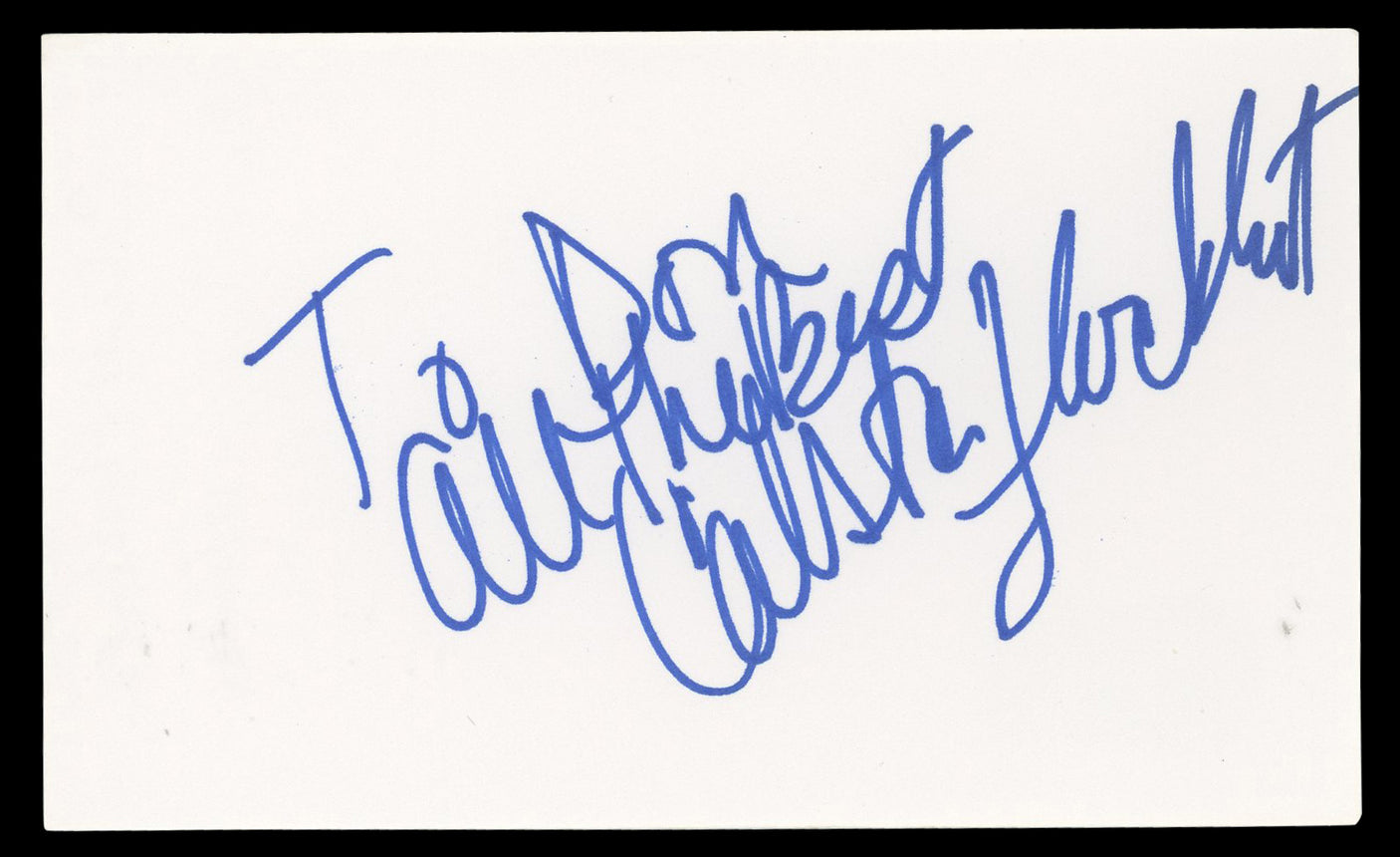 Calista Flockhart Ally McBeal "All The Best" Signed 3x5 Index Card BAS #BN06439
