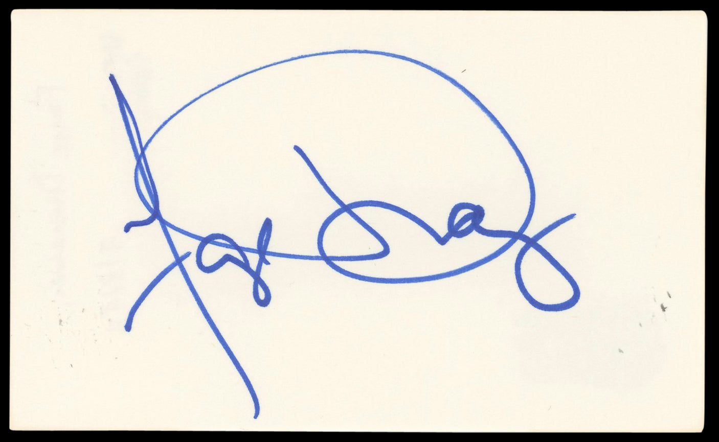 Faye Dunaway Bonnie and Clyde Authentic Signed 3x5 Index Card BAS #BN89231