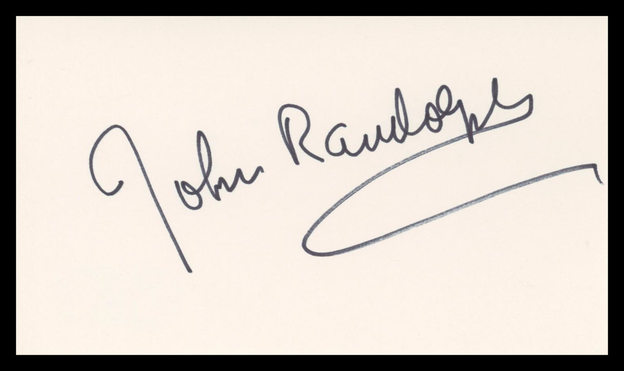 John Randolph Christmas Vacation Authentic Signed 3x5 Index Card BAS #BV02137