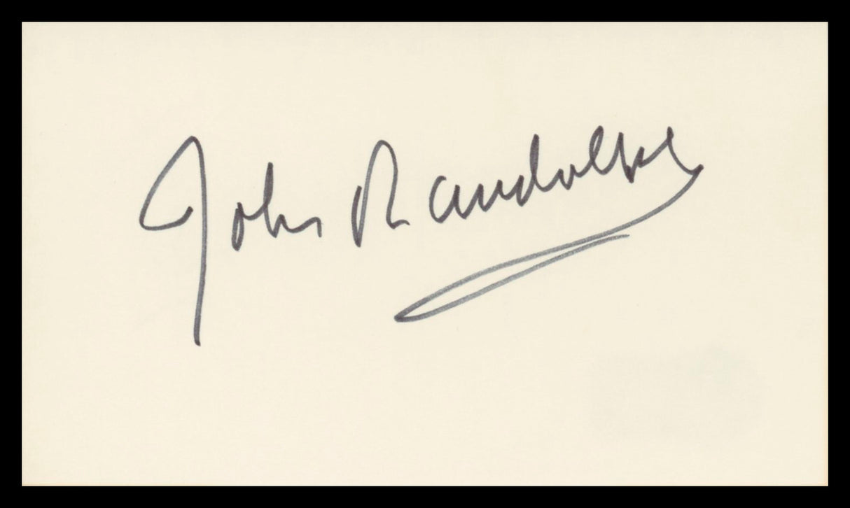 John Randolph Christmas Vacation Authentic Signed 3x5 Index Card BAS #BV02138