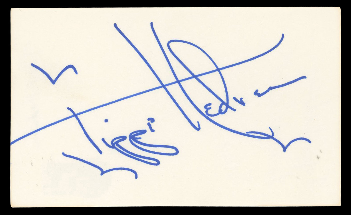 Tippi Hedren The Birds Authentic Signed 3x5 Index Card Autographed BAS #BN06450