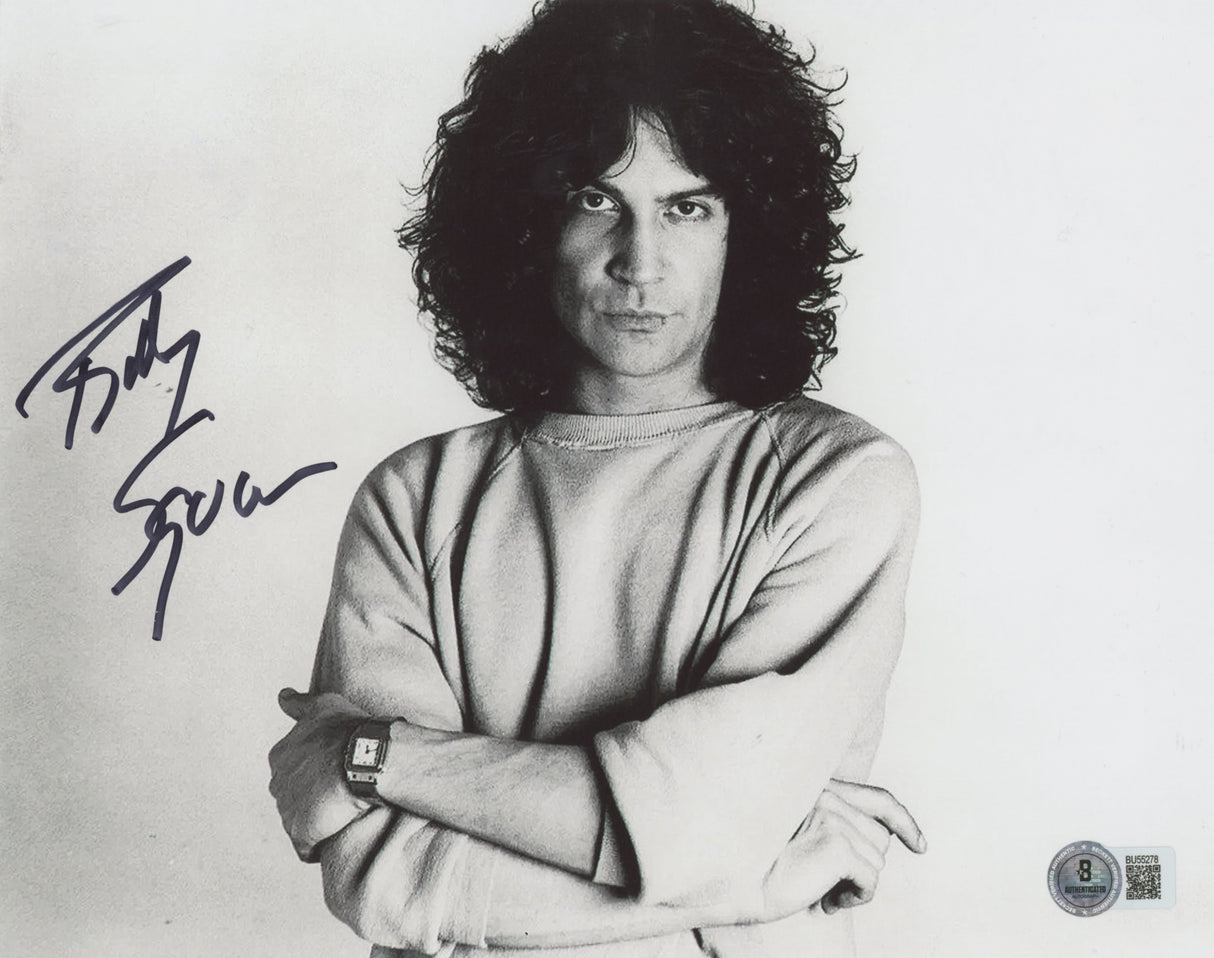 Billy Squier Musician Authentic Signed 8x10 Black & White Horizontal Photo BAS 1
