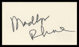 Madlyn Rhue Murder, She Wrote Authentic Signed 3x5 Index Card BAS #BV02148
