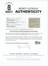 Alicia Silverstone & Stacy Dash Clueless Signed Index Card Framed Display BAS