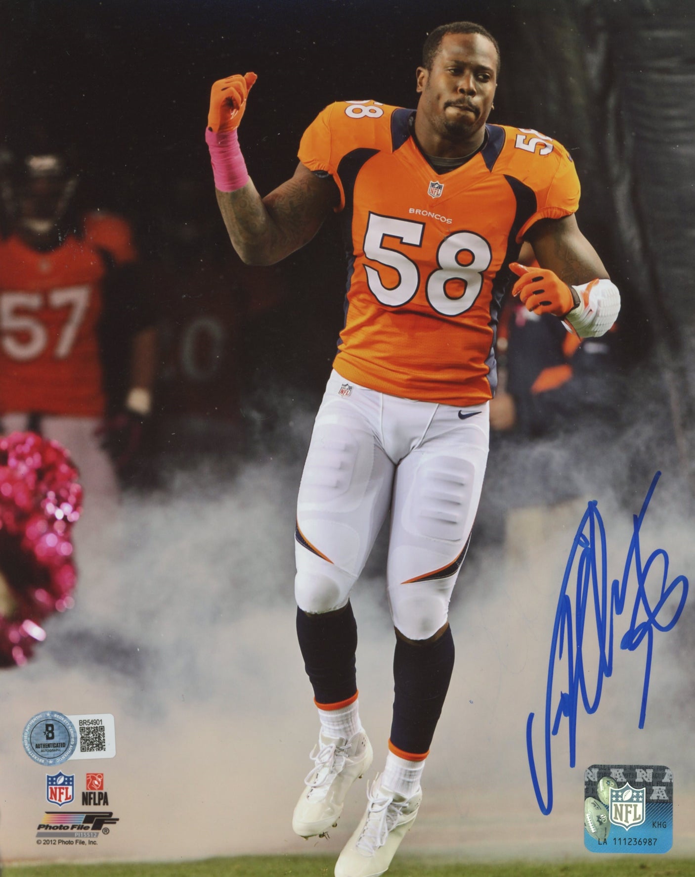 Broncos Von Miller Authentic Signed 8x10 Photo Autographed BAS #BR54901