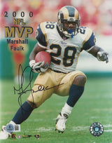 Rams Marshall Faulk Authentic Signed 8x10 Photo Autographed BAS #BR54887