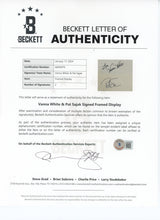 Vanna White & Pat Sajak Wheel of Fortune Signed Framed Display BAS #AD04979