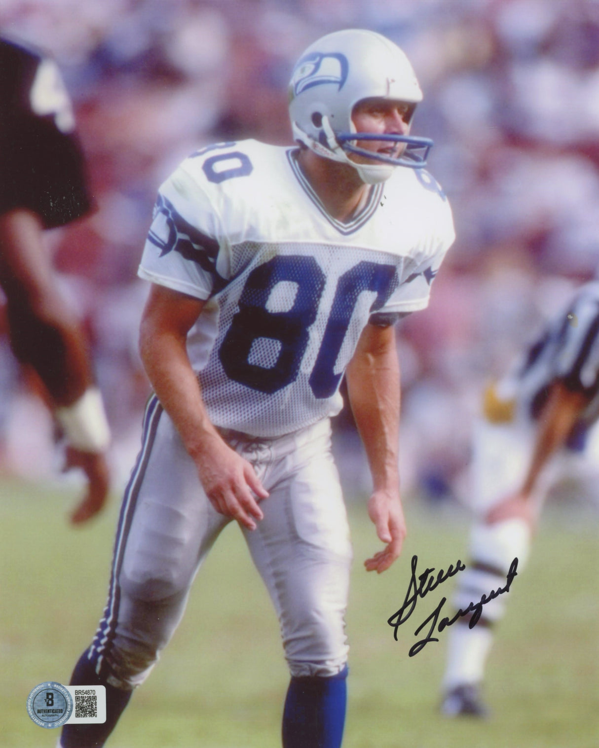 Seahawks Steve Largent Authentic Signed 8x10 Photo Autographed BAS #BR54870