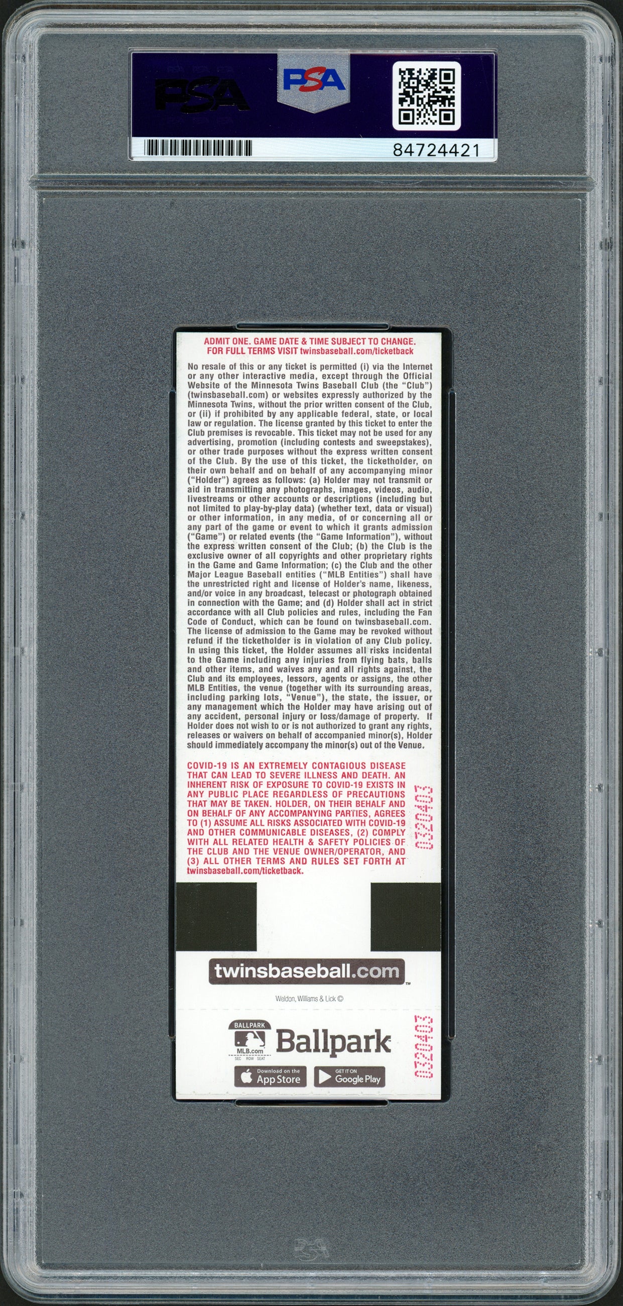 Julio Rodriguez Autographed MLB Debut Ticket 4/8/22 Seattle Mariners Stadium Picture In Teal PSA/DNA Stock #209771