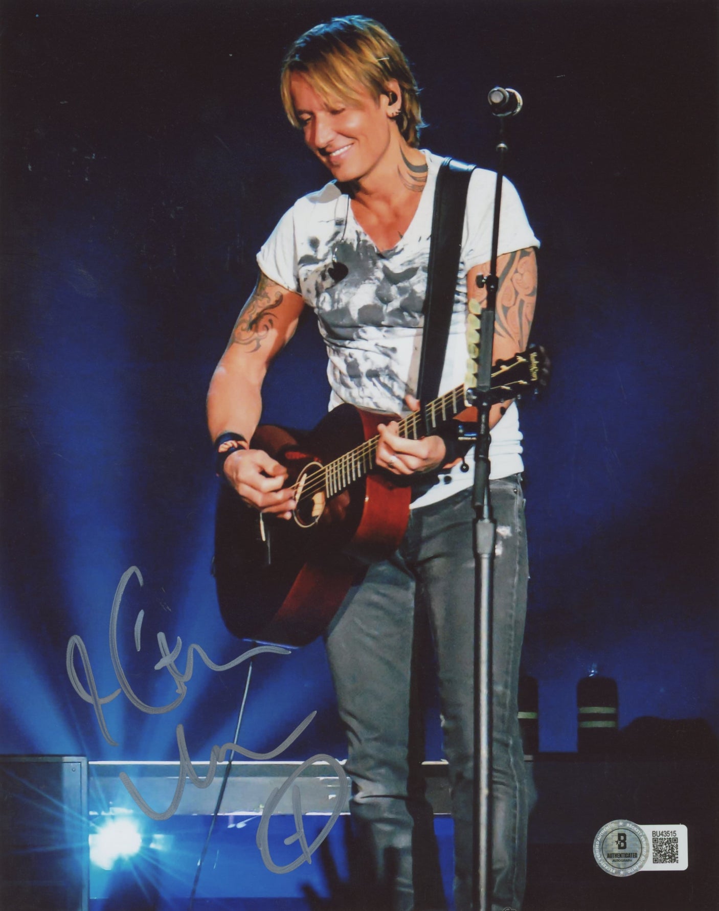 Keith Urban Authentic Signed 8x10 Vertical Photo Autographed BAS #BU43515